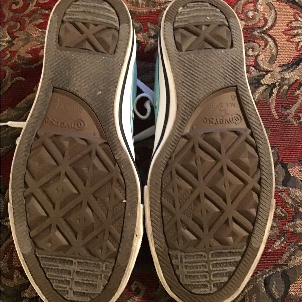 Tiffany Blue Converse Sneakers - Picture 2 of 4